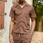 ensemble homme chemise short côtelé san kod
