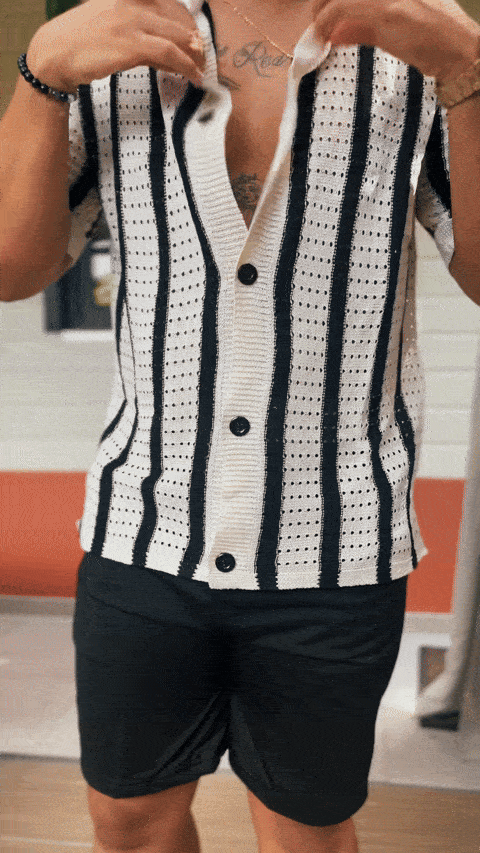 DOMINO • Ensemble chemise crochet et short