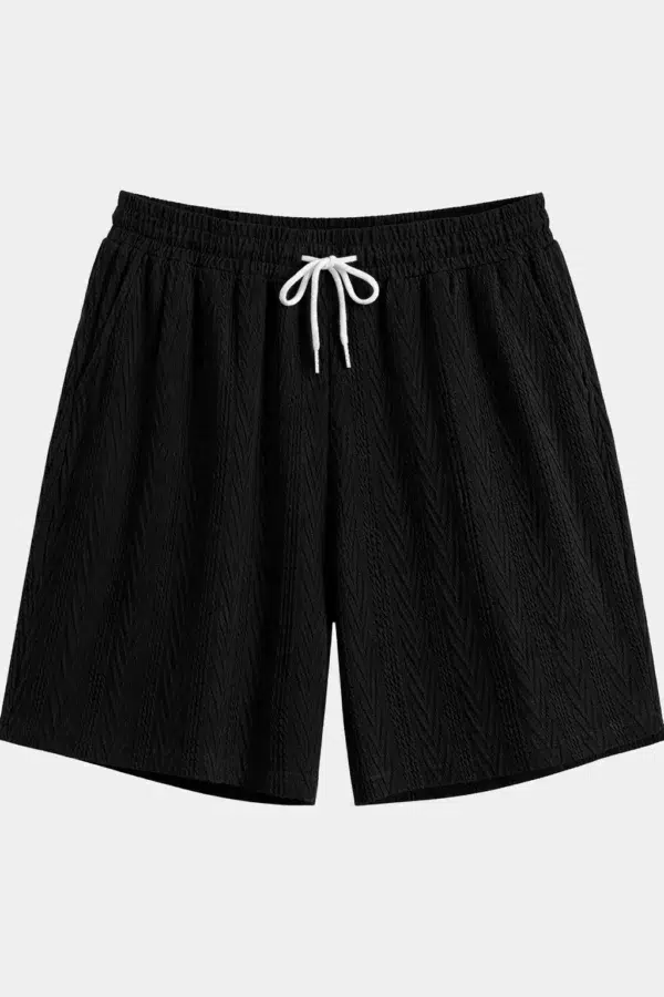 LIMYÈ • Ensemble chemise et short texturé - Noir