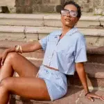 Oseyan • Ensemble chemise courte et short rayé