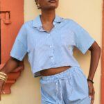 Oseyan • Ensemble chemise courte et short rayé