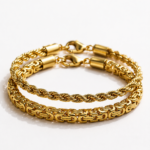 MIDAS • Set de 2 bracelets plaqués or 18K
