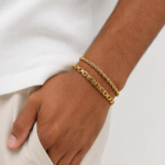 MIDAS • Set de 2 bracelets plaqués or 18K