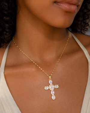 DIVINE • Collier en acier inoxydable et zircon