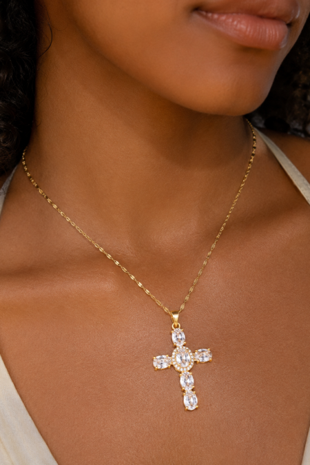 DIVINE • Collier en acier inoxydable et zircon