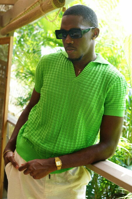 JADEN • Polo en maille ajourée