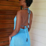 ALIZÉ • Robe courte en maille ajourée