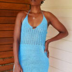 ALIZÉ • Robe courte en maille ajourée
